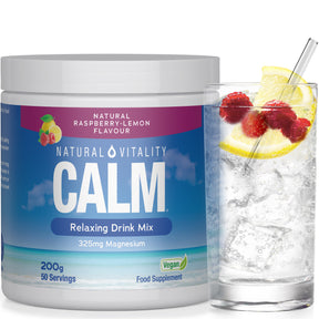 Natural Vitality CALM  Relaxing Drink Mix - Raspberry Lemon Flavour 200g